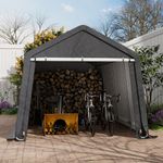 3x5FT-10x20FT Waterproof Garden Apex Shed Firewood Log Portable Car Storage Tent