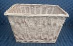 Rectangular Honey Brown Woven Wicker Rattan Storage Basket  H 24cm W 29cm L 38cm