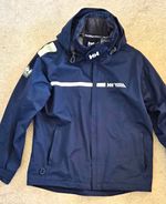 Brand New Helly Hansen Helly Tech Waterproof  Hooded Jacket Navy L Reflective