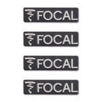 4pcs Focal Speaker Badge Logo Custom Made Aluminum 34mmX 9mm