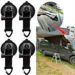 4X Heavy Duty Suction Cups Tie Down Hooks Strong Car Awning Camping Tarp