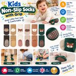 Anti Slip Socks Baby Boys Girl Cotton Thick Warm Floor Sock Toddler Kids 6 Pairs