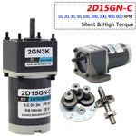 15W  DC12V 24V Gearmotors Metal Gearbox Silent High Torque 10 ~ 600RPM Optional