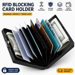 RFID Blocking Metal Credit Card Holder Wallet Stainless Steel Slim Men Women