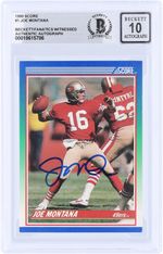 Joe Montana San Francisco 49ers Signed 1990 Score #1 Beckett Fanatics 10 Card
