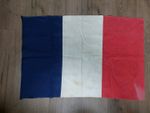 Vintage French Tricolour Flag With Stitched Panels 82cm X 56cm