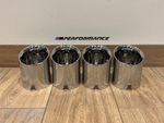 Genuine BMW M2 M3 M4 M5 Exhaust Tips Polished Chrome OEM G8X G9X 18308096125 4x