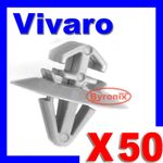 VAUXHALL VIVARO SIDE DOOR MOULDING TRIM CLIPS EXTERIOR PANEL GREY PLASTIC X 50
