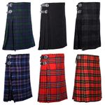 Men's Scottish 5 Yard Traditional Wedding Kilt Acrylic Wool Kilt Sizes 28" - 62"