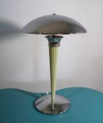 Striking Art Deco Style Chrome Mushroom Table Lamp