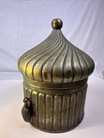 Vintage Alpaca Silver Lidded Container. 8 inch Diameter. Approximately 10” Tall