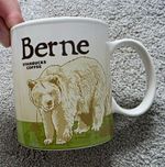 RARE RETIRED Starbucks Berne City Bear Ceramic Large Mug 