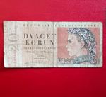 Czechoslovakia 20 Korun 1949 Banknote Republica Ceskoslovenska Padělaní