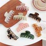 Acetate Hair Claw Clip Ladies Double Row Teeth Tortoise Shell Jaw Clamp 8.7cm