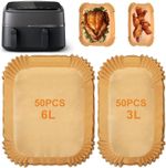 100PCS Air Fryer Liner for Philips Dual Basket Airfryer 3000 Series 6L/3L