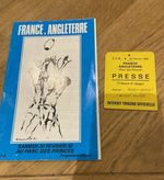 Rugby Programme & press Match Ticket France v England 1982