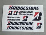 BRIDGESTONE  Sheet of 12 decal / stickers Sponsor set