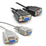 9 Pin DB9 Serial RS232 NULL Modem High Speed Shielded Cable 1m/2m/3m/5m/10m Lot