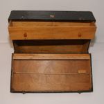 Vintage Wooden Carpenters Tool Chest - Drop Front With Drawer