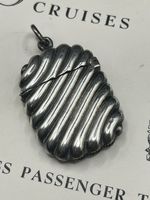 Sterling Silver Antique Vesta Case Birmingham 1889, Victorian era Silver Match H
