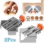 2x Stainless Steel 90° Corner Clamp Jig Right Angle Clamps Tool for Woodworking
