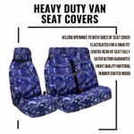 Fits Ford Transit Custom Van Extra Heavy Duty Waterproof Seat Covers Blue Camo