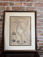 Antique 1850 Tallis Map of Egypt & Arabia Petræa – Framed, J. Rapkin, Original