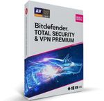 BITDEFENDER TOTAL SECURITY 2026 + UNLIMITED PREMIUM VPN 10 DEVICE 1 YEAR KEYS UK