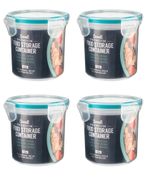 4 x Premium 450ml Round Food Storage Container Clip Lock Lock Kitchen Food Handy