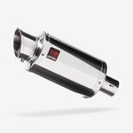 Lextek Stainless Steel YP4 Stubby Exhaust Silencer Polished 200mm 51mm Rear 73mm