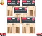 20-200 Wooden Dolly Pegs Clothes Washing Line Traditional Laundry Natural Craft
