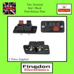 2 Qty 2 Way Quick Push Release Plate Panel Speaker Terminal Connector UK Seller.