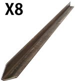 8 x Angle Steel Stakes Ground Anchor H/Duty static caravan 5mm x 50mm x 736mm