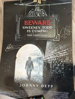 Sweenie Todd Real Movie Poster Signed By Tim Burton And Alan Rickman