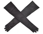 Genuine Sheepskin Leather Opera Length Party Plain Evening Elbow Gloves