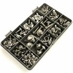 213 ASSORTED A2 STAINLESS M3 M4 M5 M6 M8 FLANGE BUTTON HEAD SOCKET SCREWS KIT