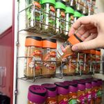 Spice Rack Storage Cupboard Kitchen Door Herb Organiser 2 tier Wall