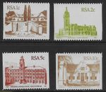 SOUTH AFRICA 1982 ARCHITECTURE COIL STAMPS SET PERF 14 X IMPERF MNH (SG 528-31)