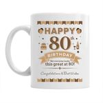 80th Birthday Happy Gift Present Idea For Men Dad Male Keepsake 80 Coffee Mug