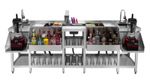 Bespoke Stainless Steel Double Cocktail Bar Station Sink 2200mm Catering Unit