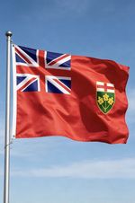 ONTARIO 5 X 3 FEET FLAG polyester flags Toronto Canada Canadian Ontarian