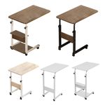 Mobile Over Bed Chair Table Desk Hospital Overbed Laptop Tray Height Adjustable 