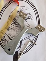 LEIGHTONS CATTYS SILVER  Clipped Hunting Catapult Slingshot  90mm ALPHA