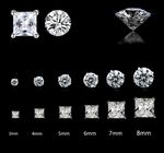 925 STERLING SILVER EARRINGS STUD CUBIC ZIRCONIA ROUND SQUARE CLEAR STONE CZ
