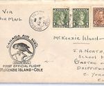 CANADA Air Mail Cover FIRST FLIGHT MCKENZIE ISLAND-COLE Ont GB Yorks 1935 WB317