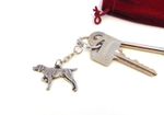 German Short Haired Pointer Pewter Keyring, Pointer Dog Keychain, Pointer Gift