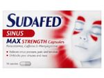 16 Sudafed Sinus Max Strength Capsules | Effective Nasal Congestion Relief