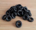 Trade Pack 50 Reproduction Dinky Army Black Tread Tyres 17mm 600 Series Military