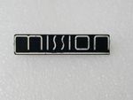 Vintage Mission Speaker badge - SINGLE - plastic origional genuine - see pics