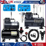 Portable Airbrush Kit with 3L Tank Compressor Double Action Air Brush Spray Gun